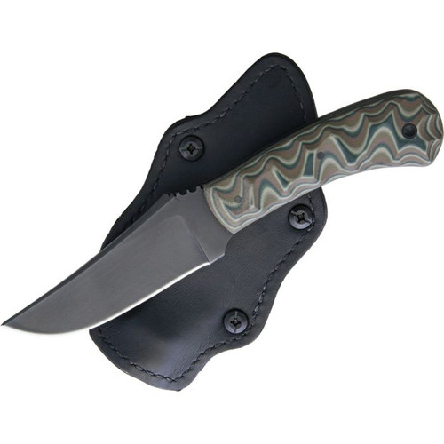 Winkler Knife Blue Ridge Hunter(WK029) 4.125" 80cRv2 Black Clip Point Plain Blade, Camo Sculpted G-10 Handle