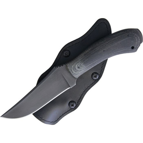 Winkler Crusher Belt Knife (WK030) 4.5" 80CrV2 Drop Point Black Plain Blade Black Canvas Micarta