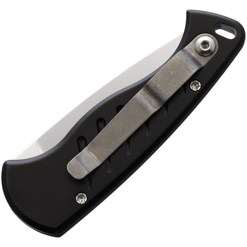 Piranha Fingerling Automatic Knife (PKCP2BK) - 2.50" 154CM Mirror Polish Drop Point Plain Blade, Black Aluminum Handle
