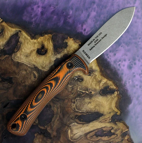 ESEE Ashley Game Knife CPM-S35VN Stonewash Blade Open Detail View