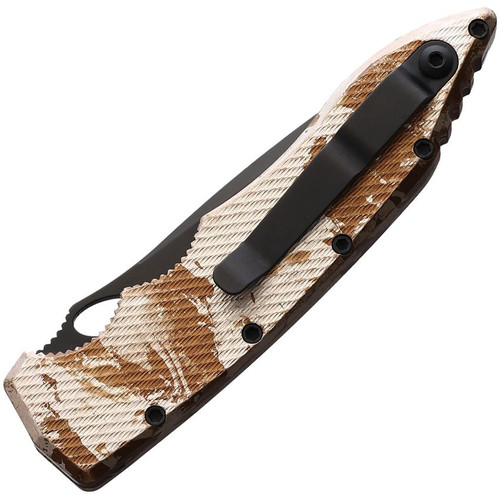 Piranha Mini Predator (PKCP11CT) 3.5" Black CPM S30V Blade, Tan Camo Aluminum Handle