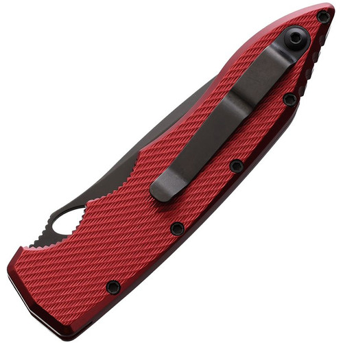 Piranha Mini Predator (PKCP11RT) 3.5" Black CPM S30V Blade, Red Aluminum Handle