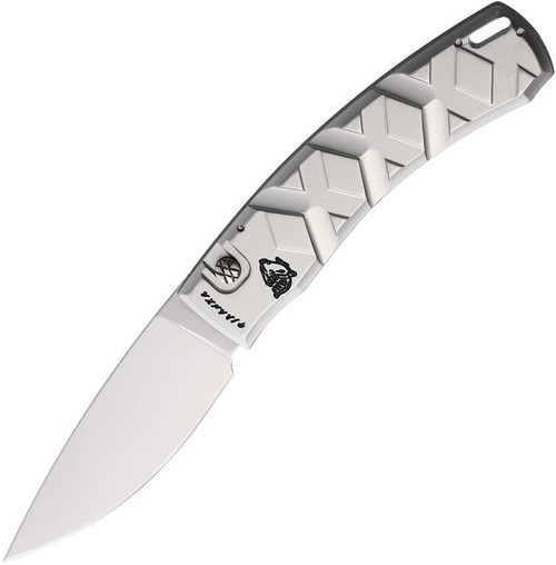Piranha X (PKCP14S) 3.3" Mirror 154CM Blade, Silver Aluminum Handle