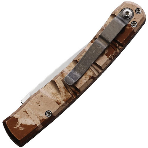 Piranha Knives Virus (PKCP15C) 3.25" Mirror CPM S30V Blade,Tan Camo Aluminum Handle