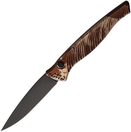 Piranha Knives DNA (PKCP16CT) 3.25" Black CPM S30V Blade, Tan Camo Aluminum Handle
