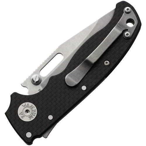 Demko AD20.5 Clip Point Carbon Fiber Folding Knife Closed With Tip Up Clip View