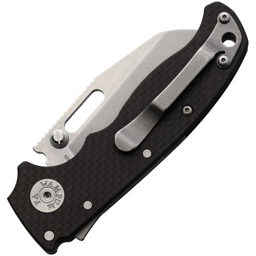 Demko Knives AD20.5 Shark Lock - 3" S35VN Stonewashed Wharncliffe Blade, Carbon Fiber Handle