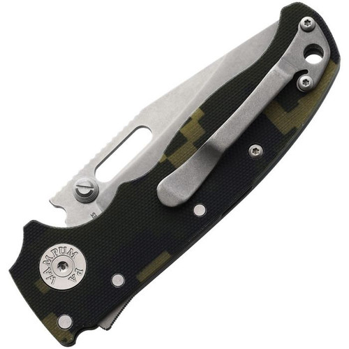 Demko Knives AD20.5 Shark Lock - 3" S35VN Stonewashed Clip Point Blade, Digital Camo G-10 Handle