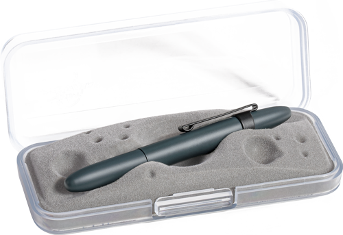 Fisher Pen Elite Navy Cerakote Bullet Pen (FP00504) Fisher Pressurized PR4, Black Ink, Medium Point,  Elite Navy Blue Cerakote, Cap Off, Black Clip