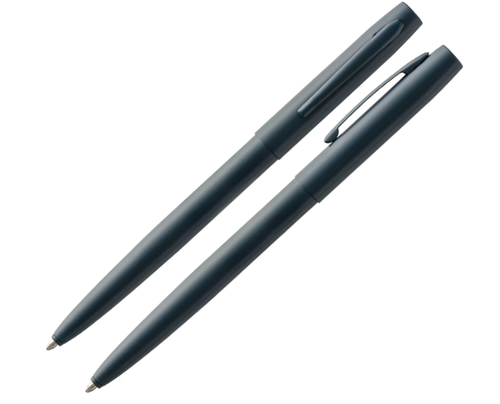 Fisher Pen Elite Navy Cerakote Cap-O-Matic Pen (FP00495) Fisher Pressurized PR4, Black Ink, Medium Point,  Elite Navy Blue Cerakote, Cap Activation