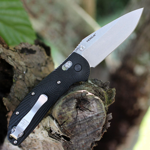 Doug Ritter EXLRSK® MK1-G2 (?) - 3.44" Stonewashed CPM-MagnaCut Drop Point Plain Blade, Black G-10 Handle