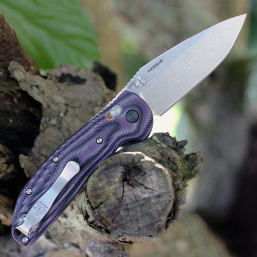 Doug Ritter EXLRSK® MK1-G2 (54182) - 3.44" Stonewashed CPM-MagnaCut Drop Point Plain Blade, G-Mascus® Purple G-10 Handle