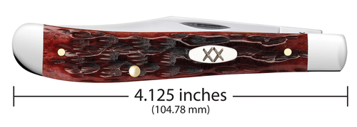 Case Slimline Trapper 25135 Peach Seed Jig Mahogany Bone (61048 CS)