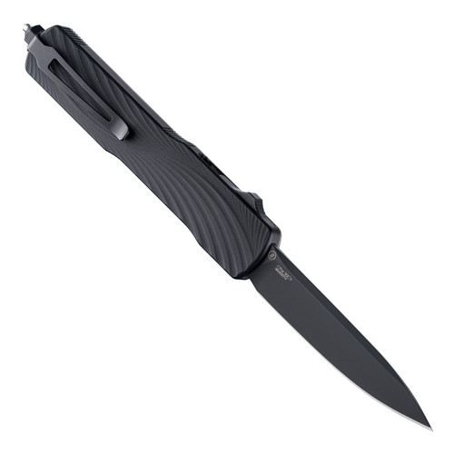 Hogue Counterstrike OTF Automatic (34877) 3.35" Drop Point CPM-20V Black PVD Coated Blade, Dark Earth G-Mascus Cover, Black Aluminum Frame
