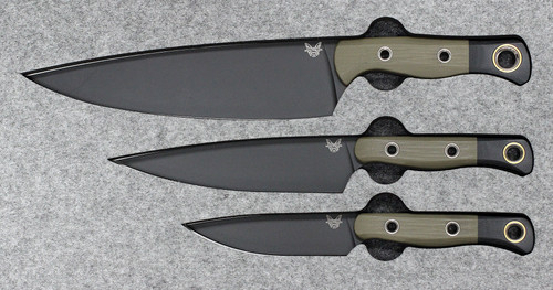 Benchmade™ Kitchen Cutlery 3-Knife Set 4000BK-01 OD Green G10 Black CPM-154  Steel