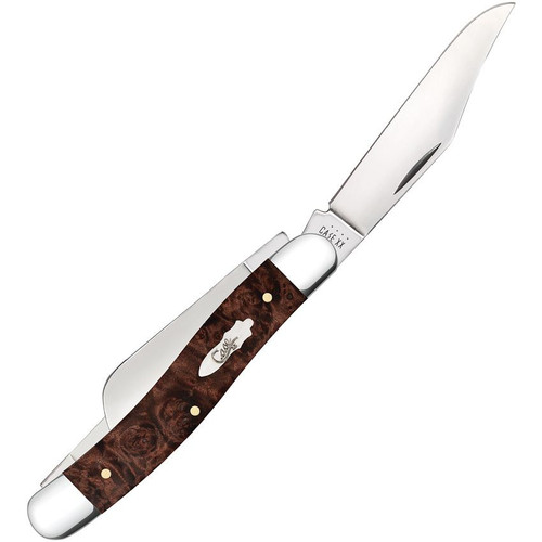 Case Stockman 64065 - Brown Maple Burl Smooth Wood (7347 SS)