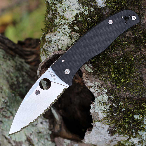 Spyderco Bodacious C263GS Serrated Blade Open