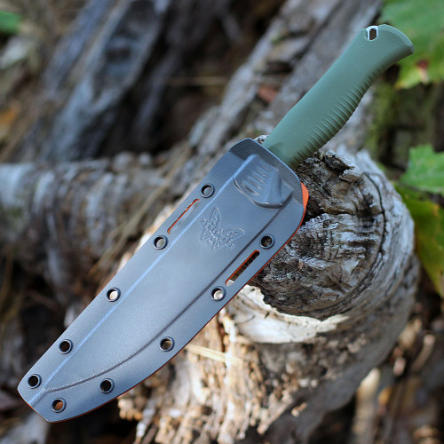 Benchmade Meatcrafter - Green Santoprene Handle (6.09" CPM-154) 15500-04