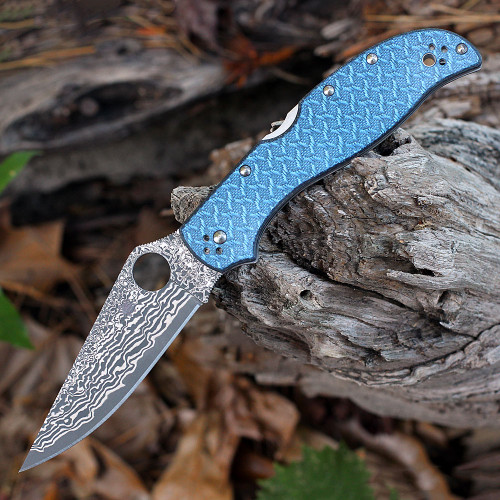Spyderco PM2 – Dragon Scale – Fish Scale – Fiber Laser Deep Engraved –  Titanium Knife Scales – EDC Gear – Knife & Hardware Optional – DNA LASERING