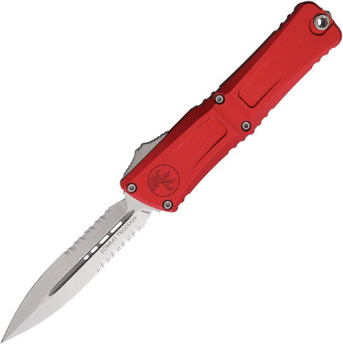 Microtech 1142-11RD Combat Troodon red aluminum OTF knife
