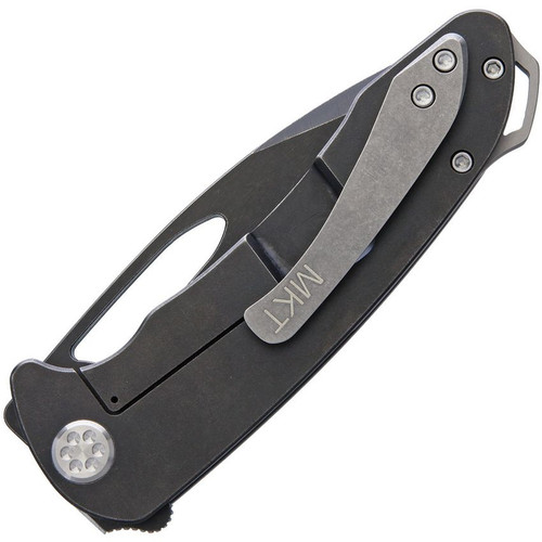 Medford Knife & Tool On Belay Frame Lock Knife (MD038SJQ31PT) - 4.125in CPM S35VN Black PVD Coated Drop Point Blade, Black PVD Coated Titanium Handle