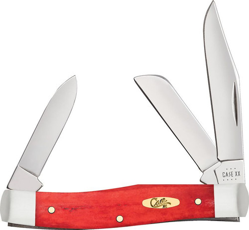 Case Medium Stockman 10762 Smooth Dark Red Bone with Pinched Bolsters (63032 SS)