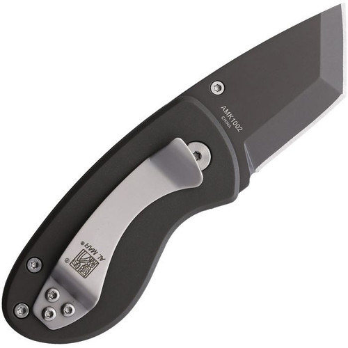 Al Mar Knives Havana Clipper (AMK1002) 1.75" D2 Satin Tanto Plain Blade, Gray Titanium Handle, Integrated Cigar Cutter