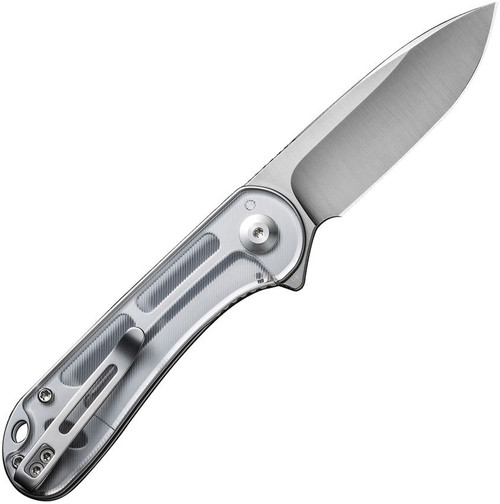 CIVIVI Elementum (CIVC907A7) 2.96" D2 Satin Drop Point Plain Blade, Gray Polymer Handle