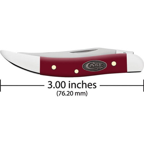 Case Small Texas Toothpick 30462 - Tru-Sharp Stainless Steel Long Clip Blade, Mulberry Smooth Synthetic (410096 SS)