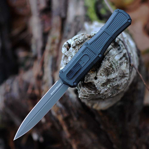 Benchmade Claymore OTF Automatic 3370GY knife 3.89 inch D2 Smoke Gray Dagger blade