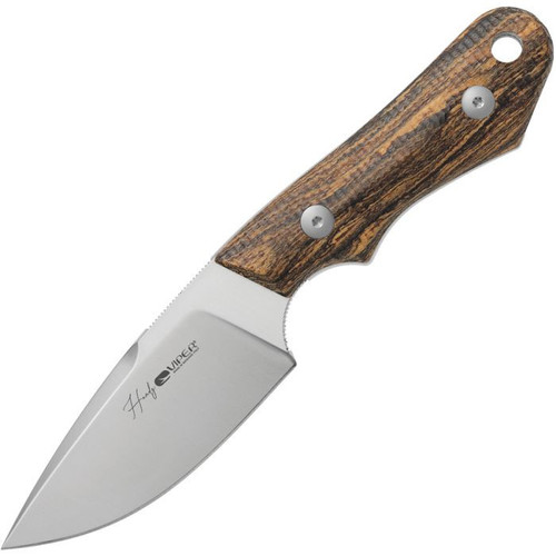 Viper Handy (VT4038BC) 3.50" CPM MagnaCut Satin Drop Point Plain Blade, Brown Wood Handle