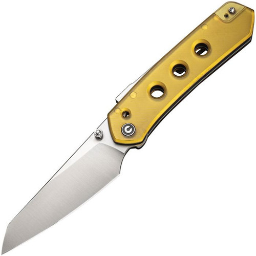CIVIVI Vision FG (CIVC220365) 3.5" Nitro-V Satin Reverse Tanto Plain Blade, Bead Blasted Ultem Handle