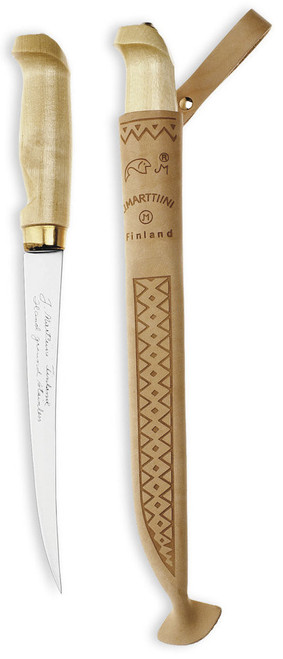 Marttiini Classic Filetti 19 (MN630010) 7.50" Stainless Steel Satin Fillet Plain Blade, Birch Wood Handle