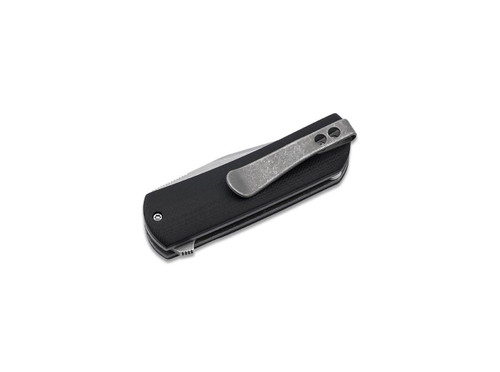 Boker Plus Urban Trapper Stubby (01BO639) 1.97" VG-10 Stonewashed Clip Point Plain Blade, Black G-10 Handle