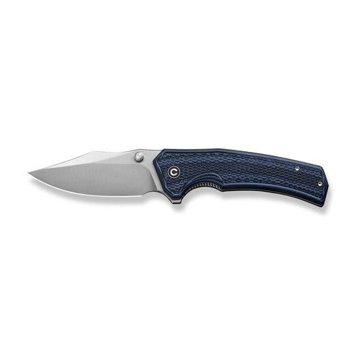 CIVIVI Vexillum (C23003D-3) 3.81" Nitro-V Satin Clip Point Plain Blade, Blue/Blk G-10 Handle
