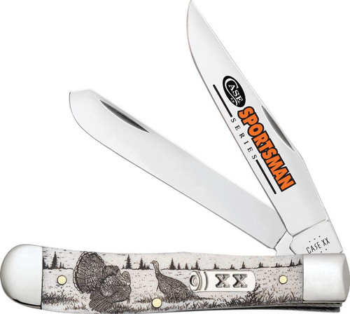 Case Trapper | 81220 Natural Bone Sportsman's Series Deer | Knifeworks