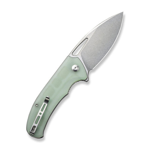 Sencut Phantara (S230142) 3.7" 9Cr18MoV Stonewashed Drop Point Plain Blade, Natural G-10 Handle