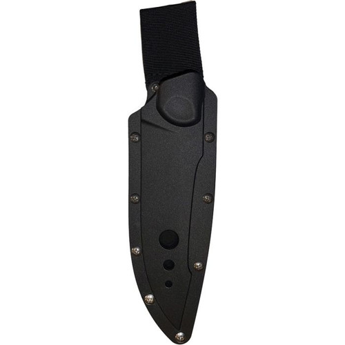 Begg Knives Alligator (BG050) 6.25" 14C28N Bead Blasted Drop Point Plain Blade, Black and Green G-10 Handle, Black Kydex Sheath