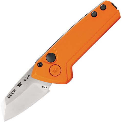 Buck Mini Deploy Auto orange aluminum knife