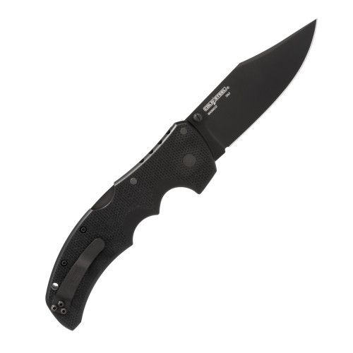 Cold Steel Recon 1 (CS27TMC) 4" CPM-MagnaCut Blackwashed Clip Point Plain Blade, Black G-10 Handle