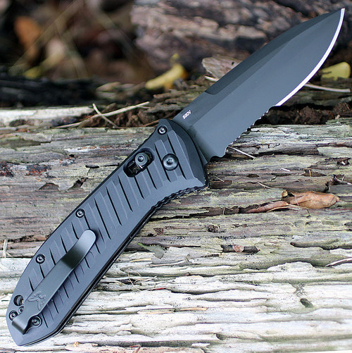 Benchmade BM5700SBK AUTO PRESIDIO II, 3.72" CPM-S30V SS Combo Blade, Anodized Handles