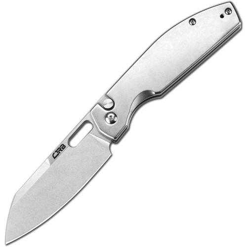 CJRB Ekko (J1929BST) 3.23" AR-RPM9 Stonewashed Wharncliffe Plain Blade, Stonewashed Stainless Steel Handle