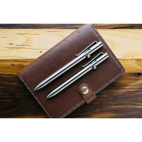 Tactile Turn Short Bolt Action Pen (TTRBA2T) Titanium Body, Titanium Bolt and Pocket Clip