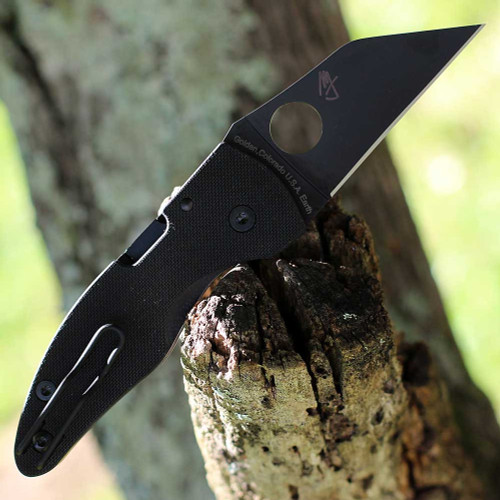 Spyderco MicroJimbo (C264GPBK) - 2.45" Black CPM-S30V Wharncliffe Plain Blade, Black G-10 Handle