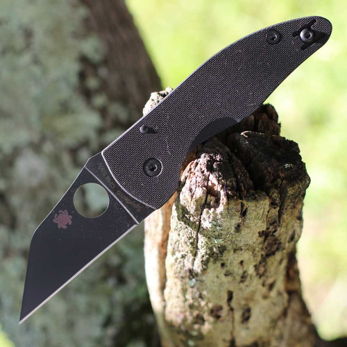 Spyderco MicroJimbo (C264GPBK) - 2.45" Black CPM-S30V Wharncliffe Plain Blade, Black G-10 Handle