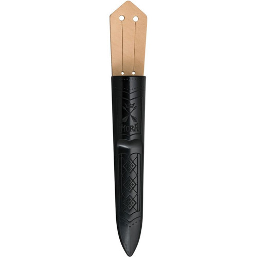 Mora Classic No 1 (FT02408) 3.0" Carbon Steel Satin Straight Back Plain Blade, Red Oiled Birch Handle