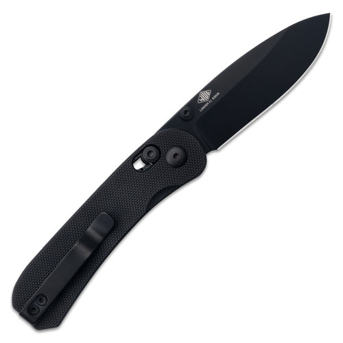 Knafs Lander 3 (KNAFS-00276) 2.75" CPM-S35VN Black Drop Point Plain Blade, Black G-10 Handle
