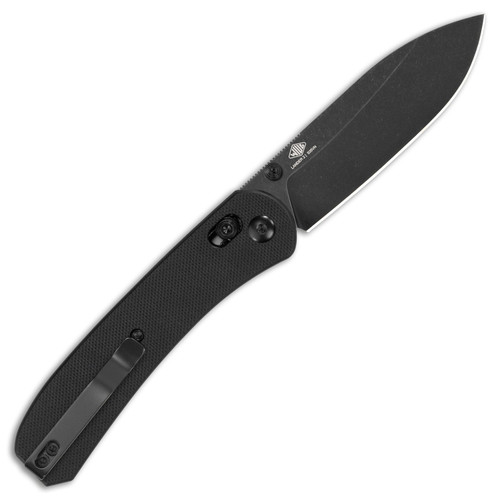 KNAFS Lander 2 (KNAFS-00180) 3.25" CPM-S35VN Black Drop Point Plain Blade, Black G-10 Handle