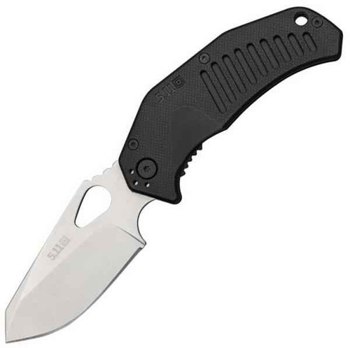 5.11 Tactical 51066 LMC Recurve, Modified Clip, 3.25" AUS-8 Plain Blade, Black FRN Handle