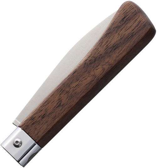 Main Knives Workers Line Linerlock (1001) 3.0" Drop Point 440A Satin Plain Blade, Walnut Wood Handle, Reverse Liner Lock